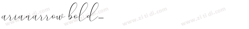 arianarrow bold字体转换
